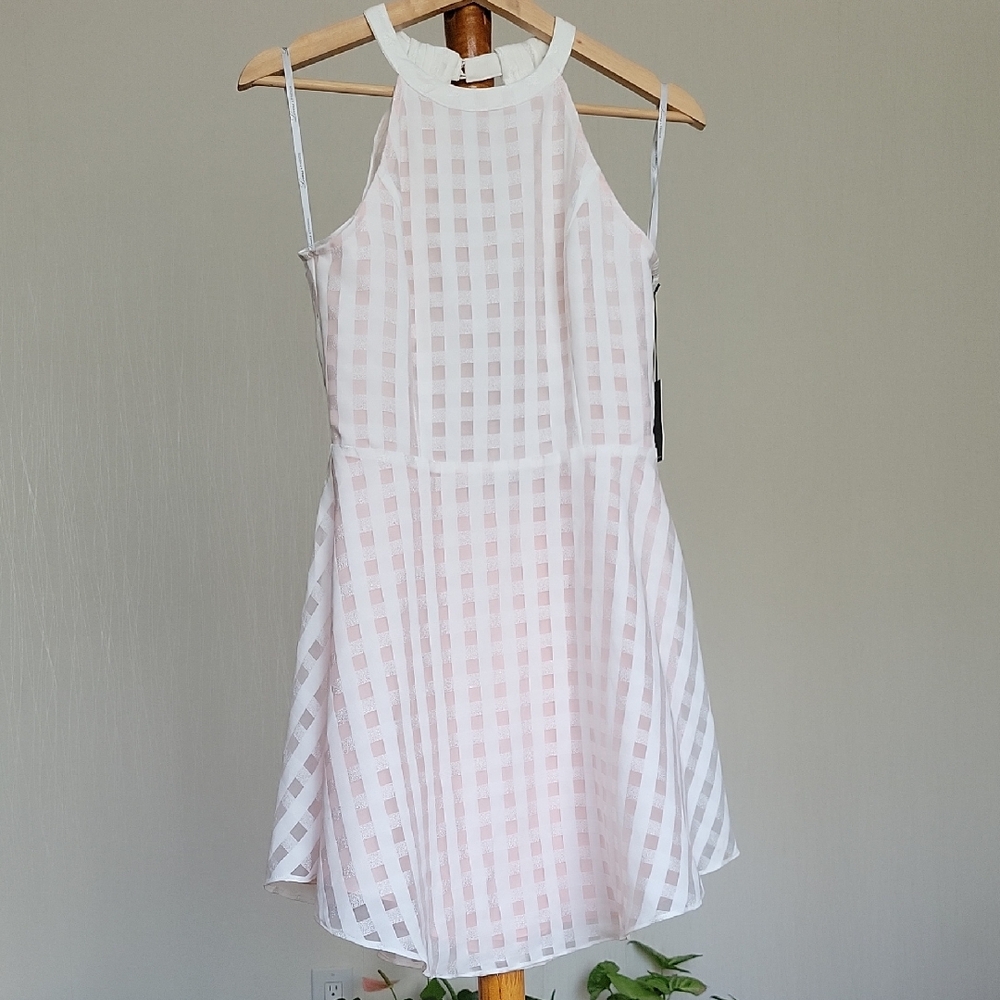 Lovers + Friends White Checkered Dress